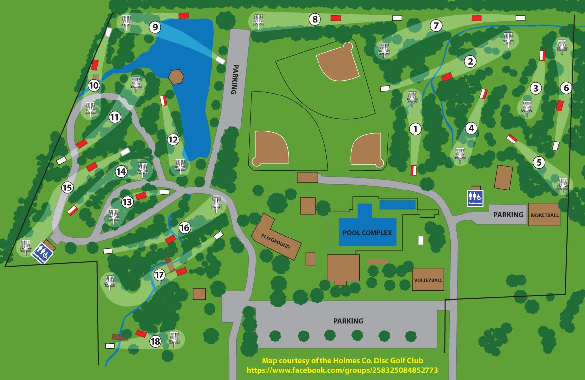 Accurate Map For Holes 1-2, 7-18