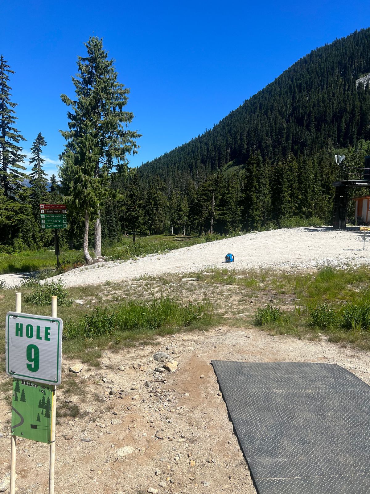 Hole 9 view from the tee. Longest hole on the course.