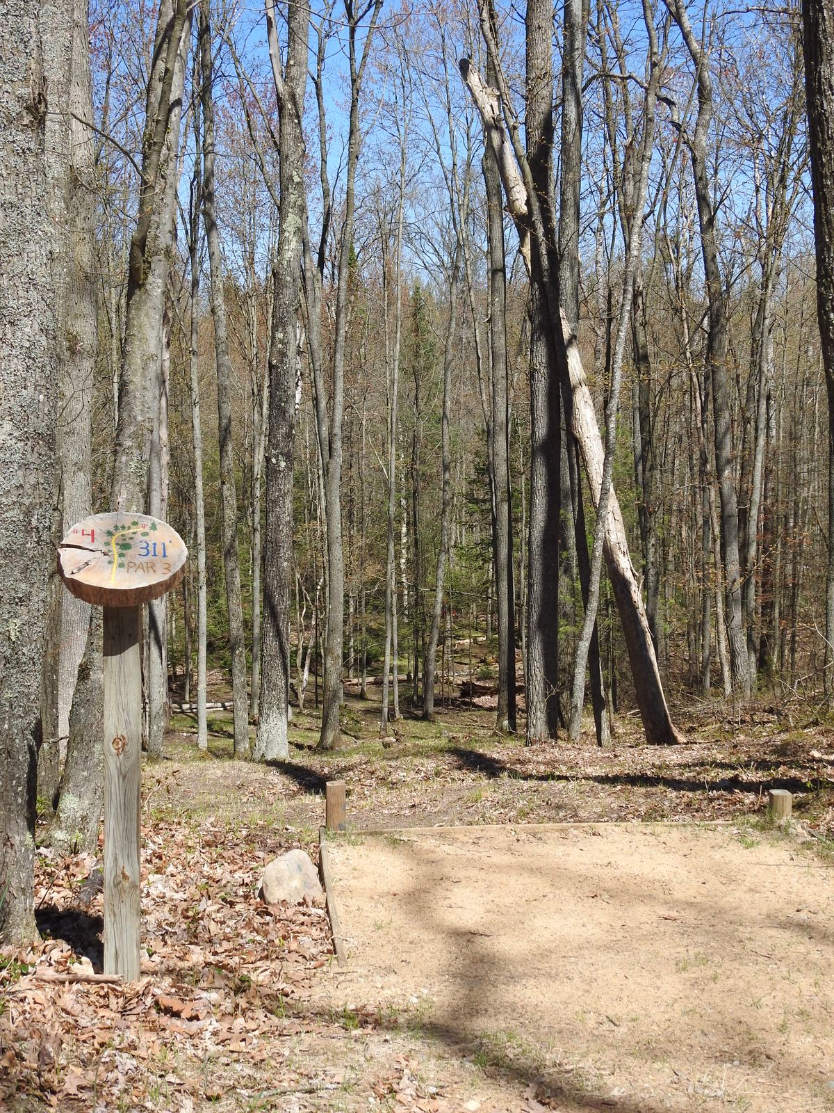 Tee hole 4, down hill