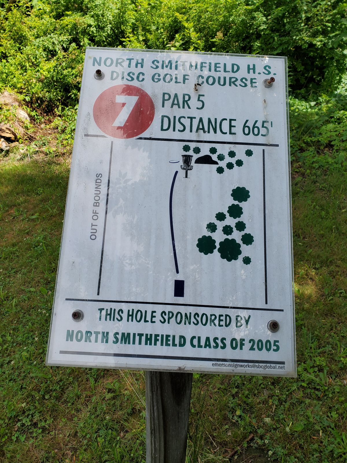 Old hole #7 sign. This can be safely ignored.