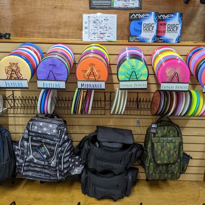100 disc in-stock.  Dynamic, Latitude 64, Westside, MVP, Streamline, & Axom