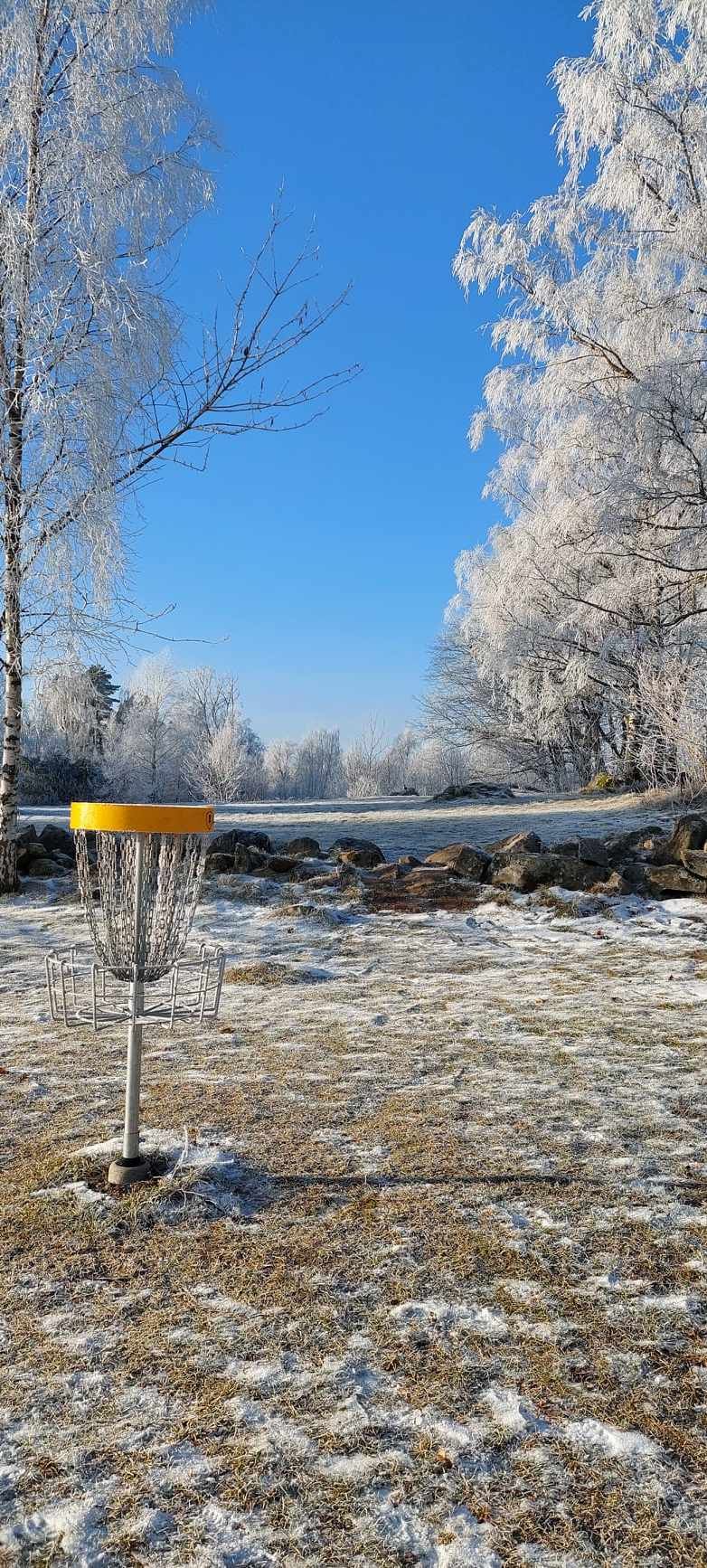 Hole 9 on a frosty day in January.