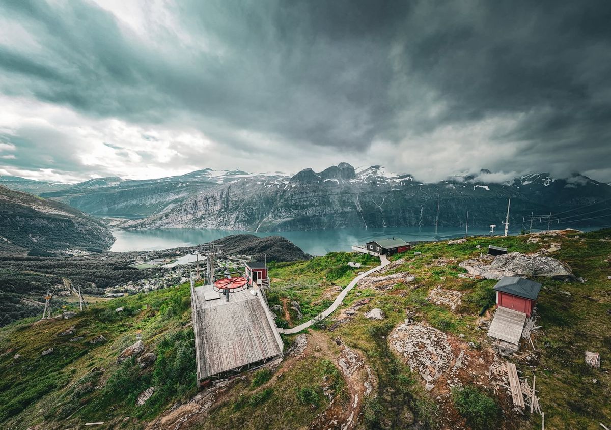 Drone shot of Fjellstua