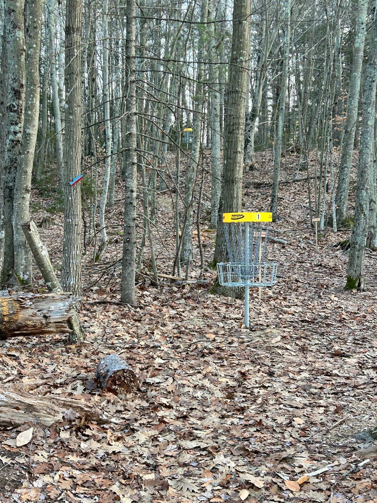 1st hole with 3rd hole above on the ridge