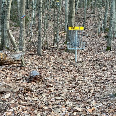 1st hole with 3rd hole above on the ridge