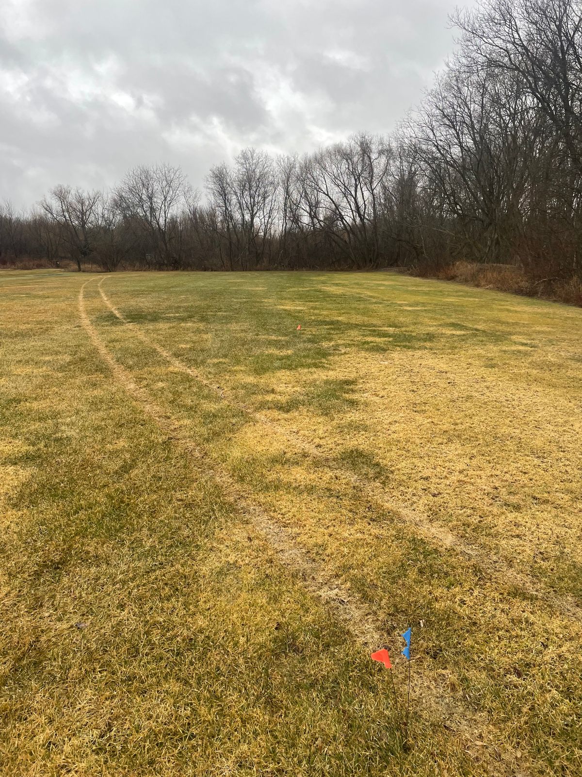 Spring hole #7 avoids crossing a wet spot.