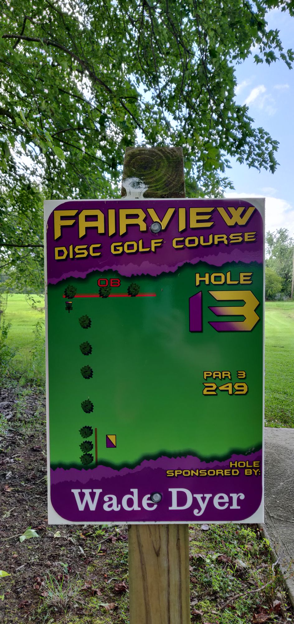 Hole 13 TeeSign
