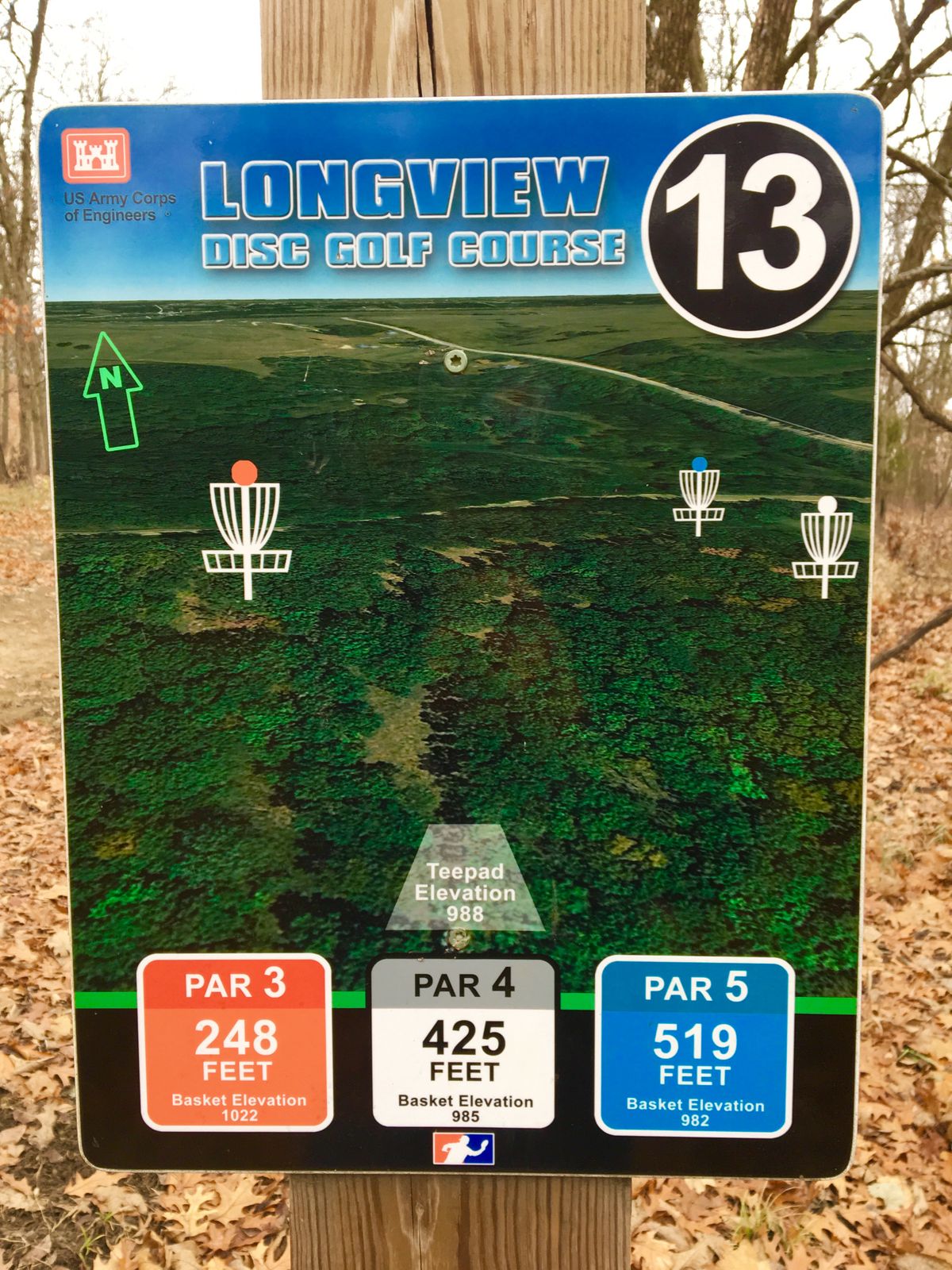 Hole 13 Tee Sign