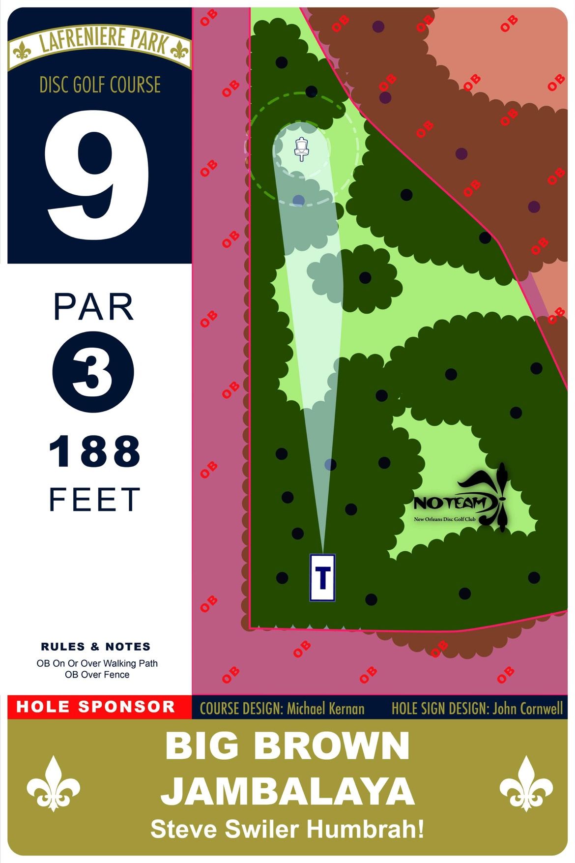 Hole 9 sign