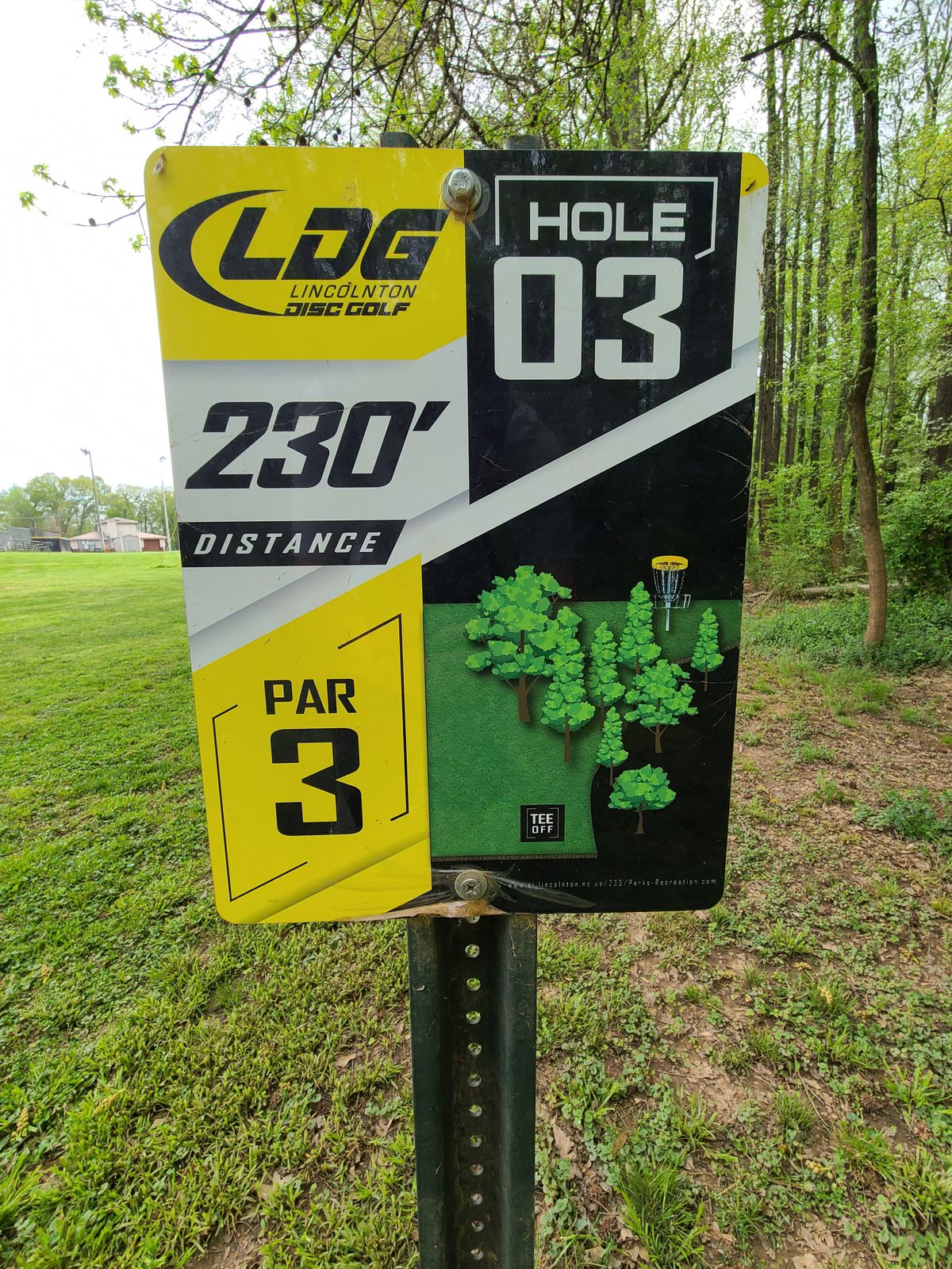 Hole 3 tee sign