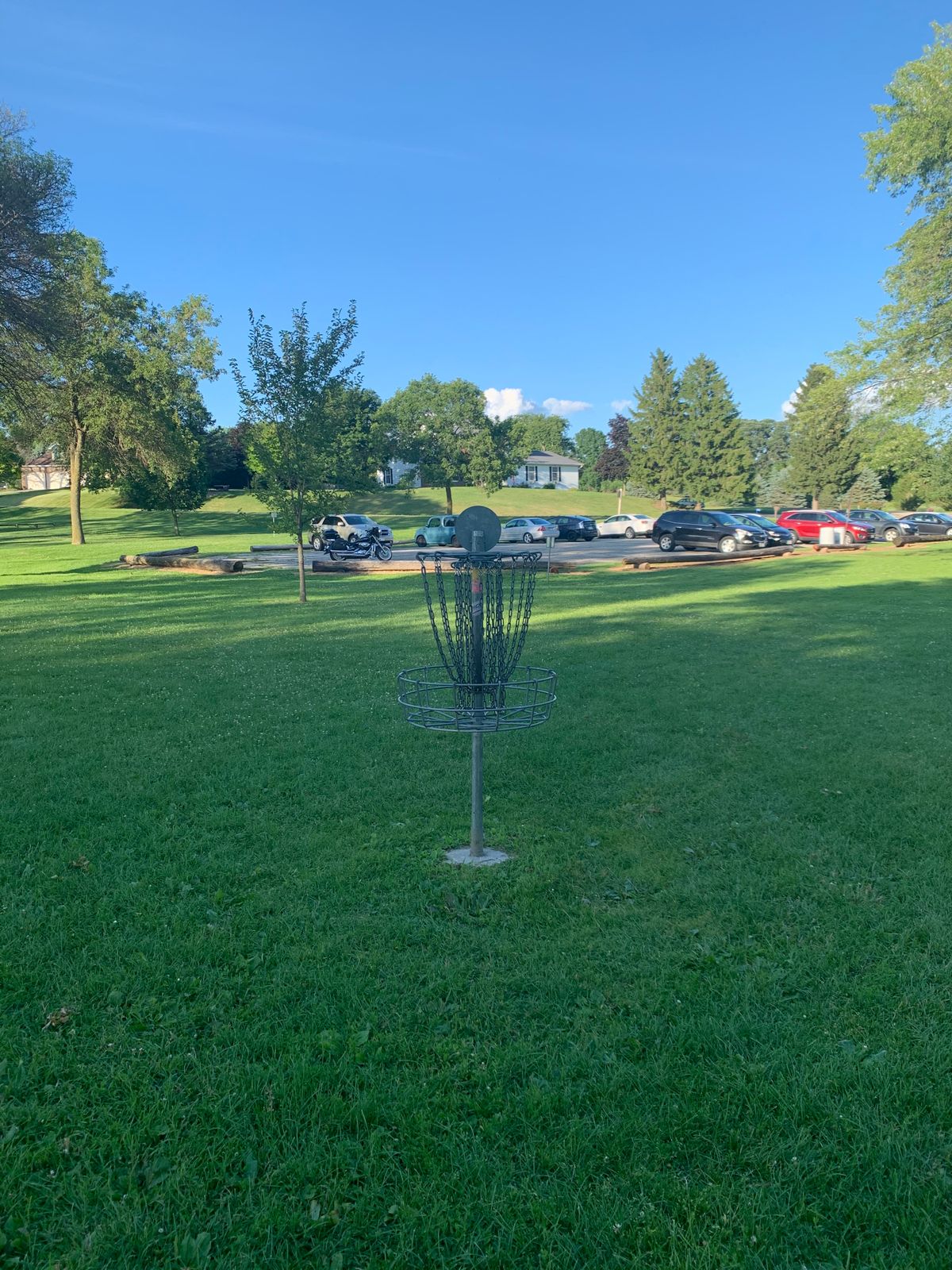 Practice Basket near the parking lot.