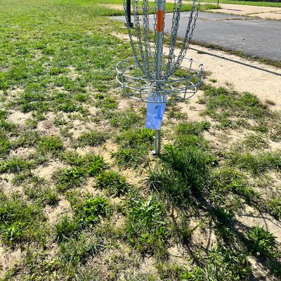 Hole 1.  Longest hole.  Start by the parking lot to the first hole by the school.