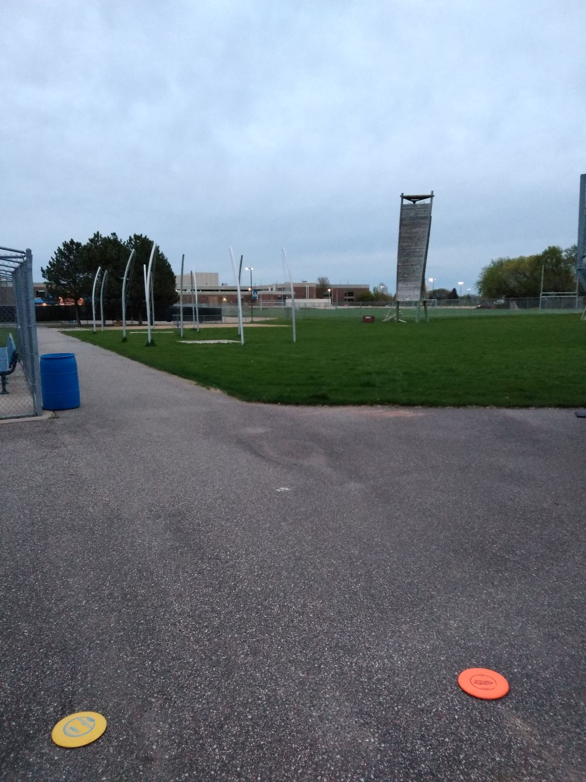 #8 - straight ahead, to the right of the dirt shotput infield