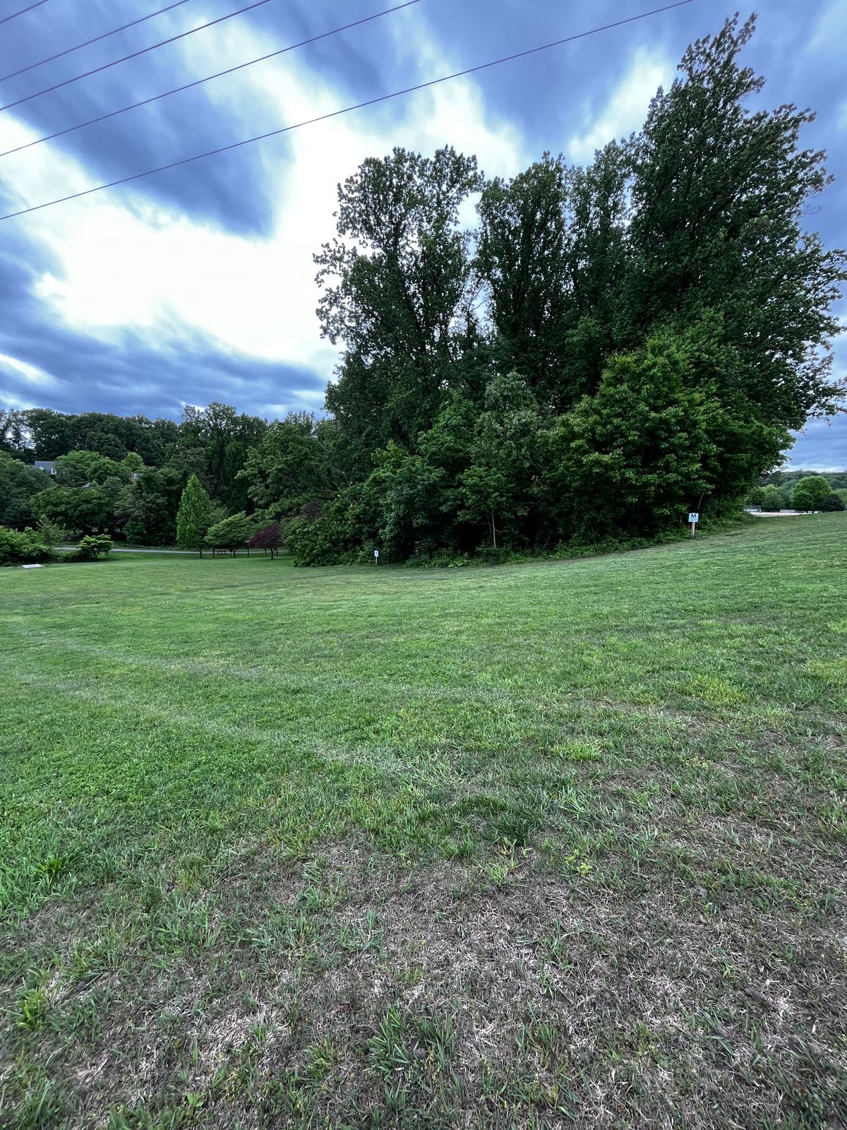Hole 13 main landing zone (before the top of hill)
