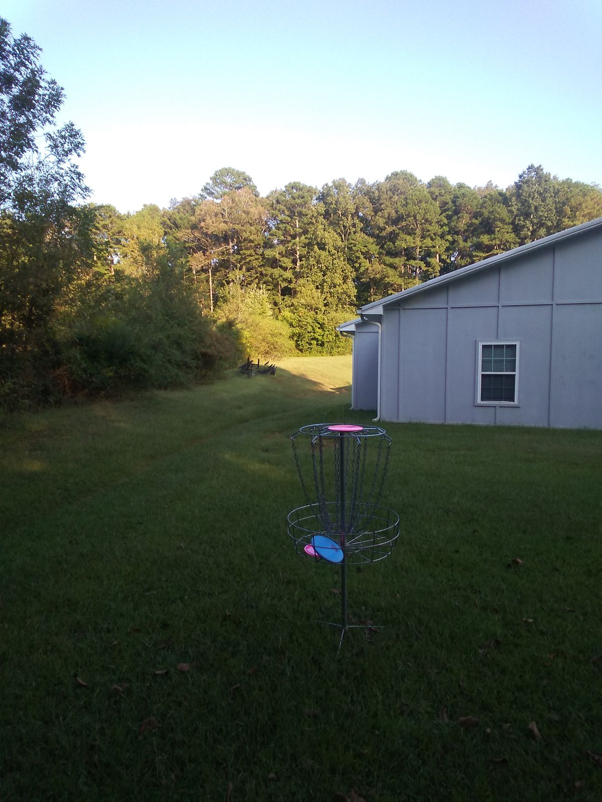 Hole 3 basket looking back at the teepad