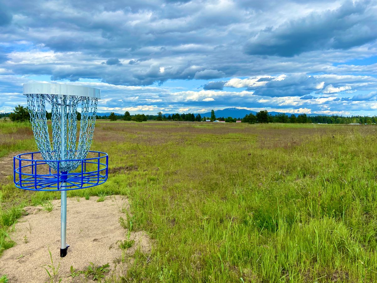 View over hole 18 towards the rest of the course