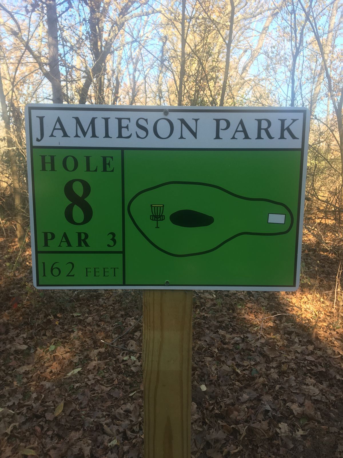 Hole 8 sign