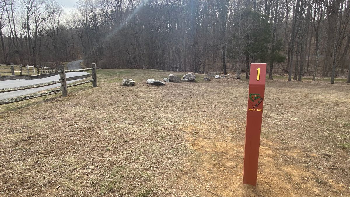 Hole one start near the park entrance
