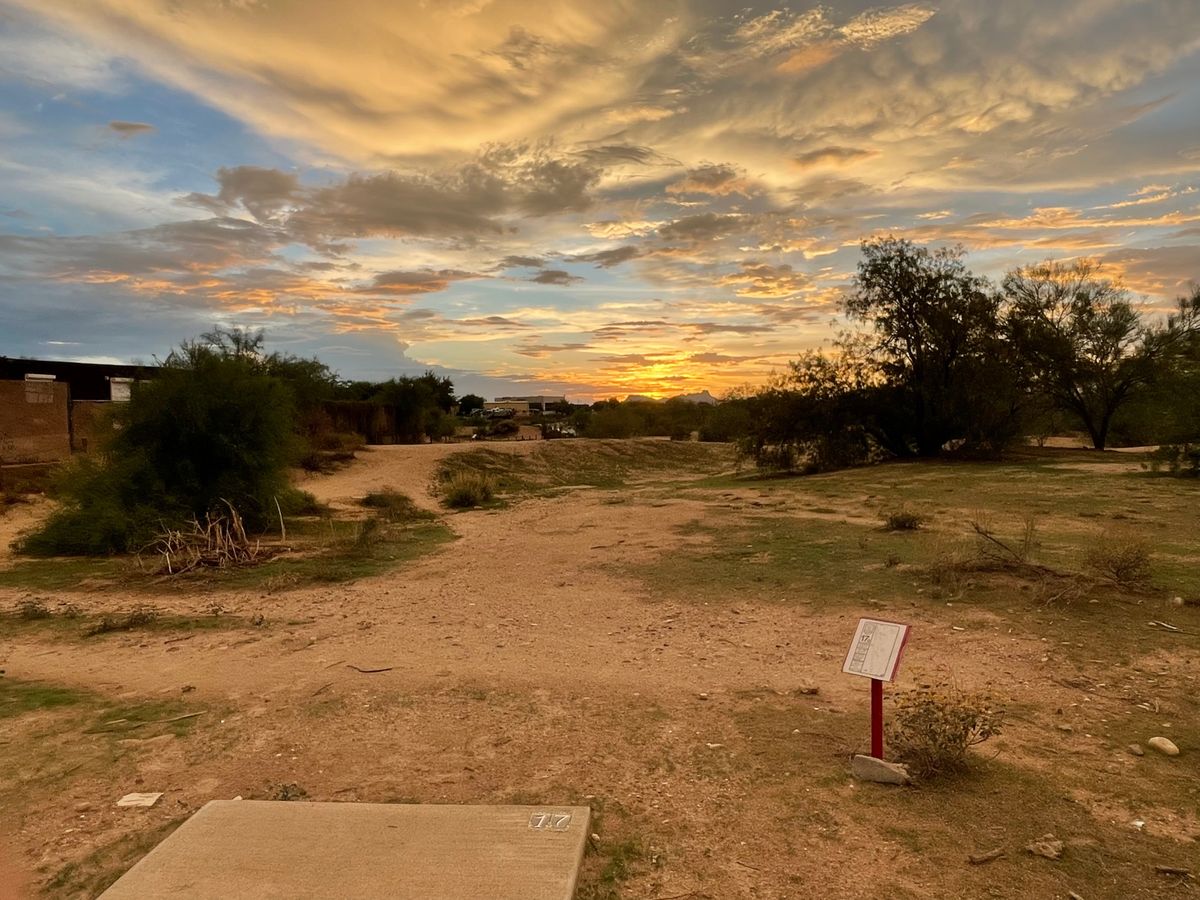 Hole 17 long on a nice summer afternoon