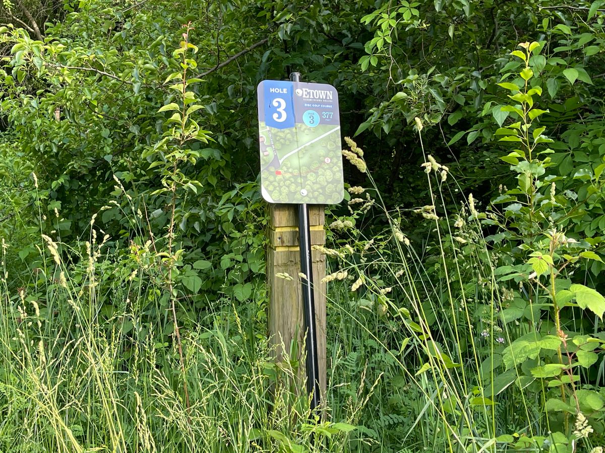 Hole 3 is behind a No Trespassing Sign