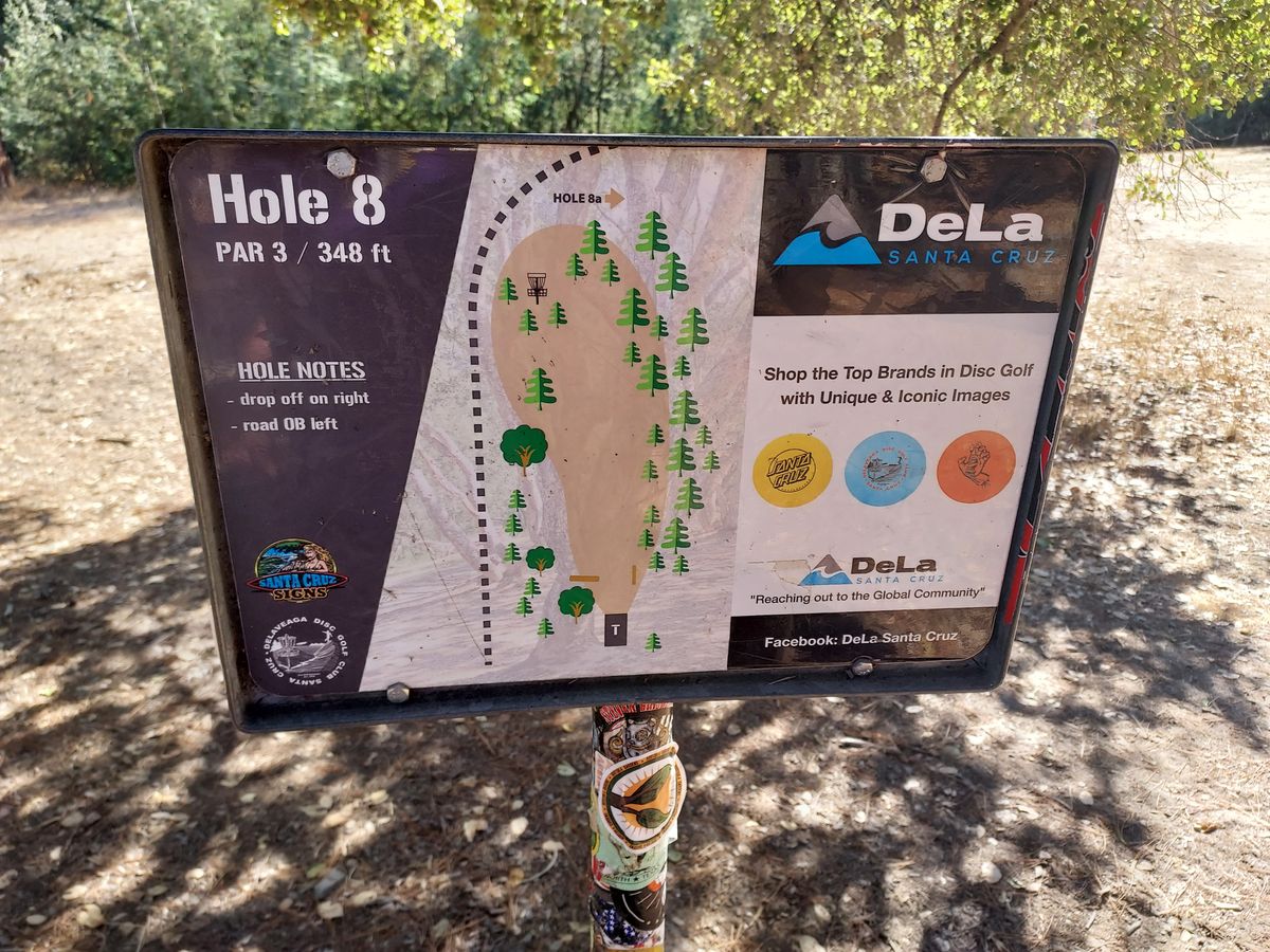 Hole 8 tee sign
