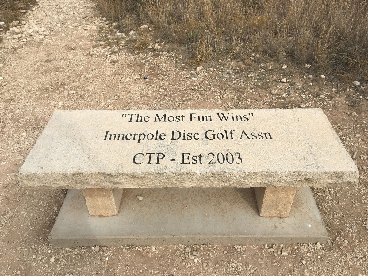 CTP Parkside hole 1 bench