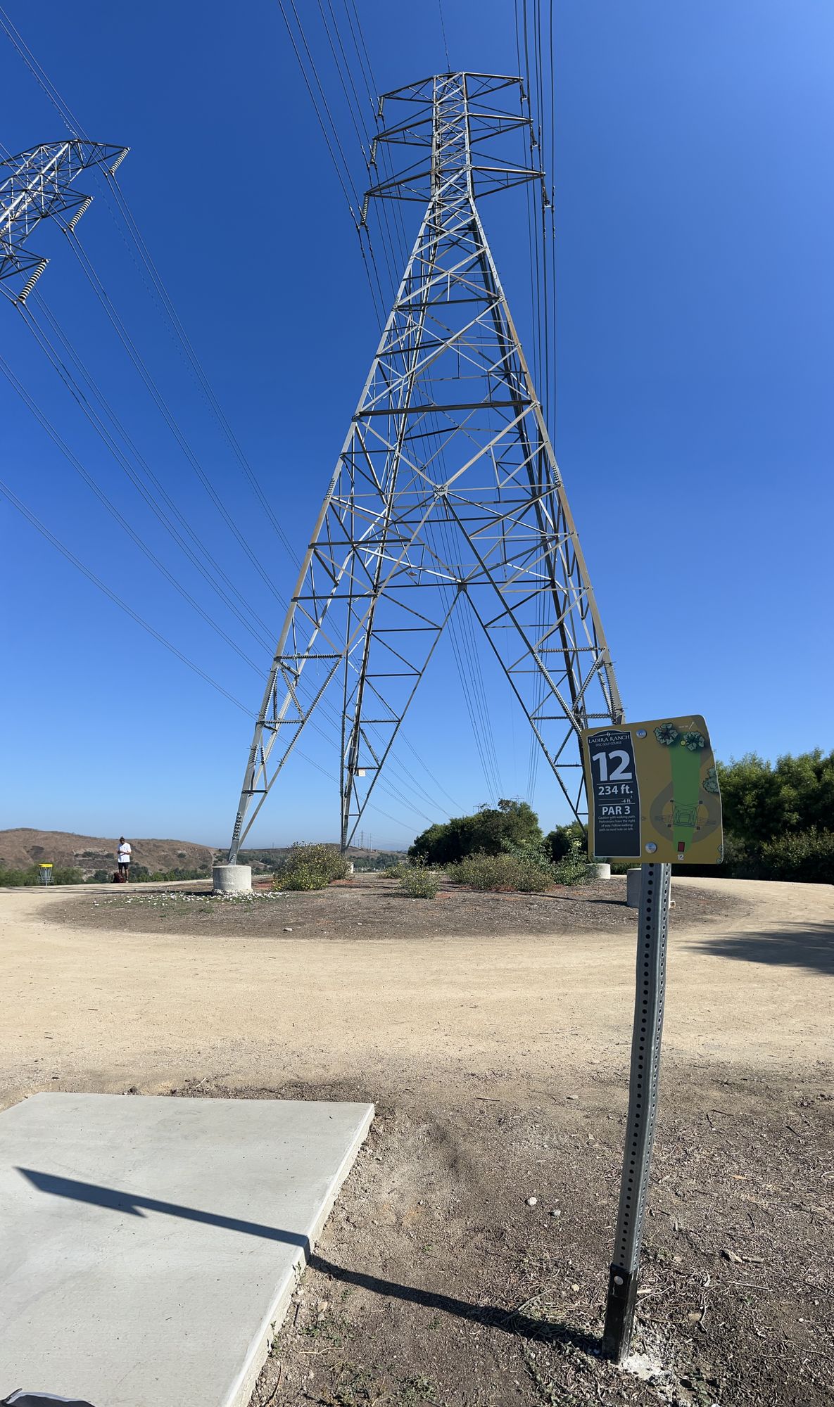 Right down the power line tunnel