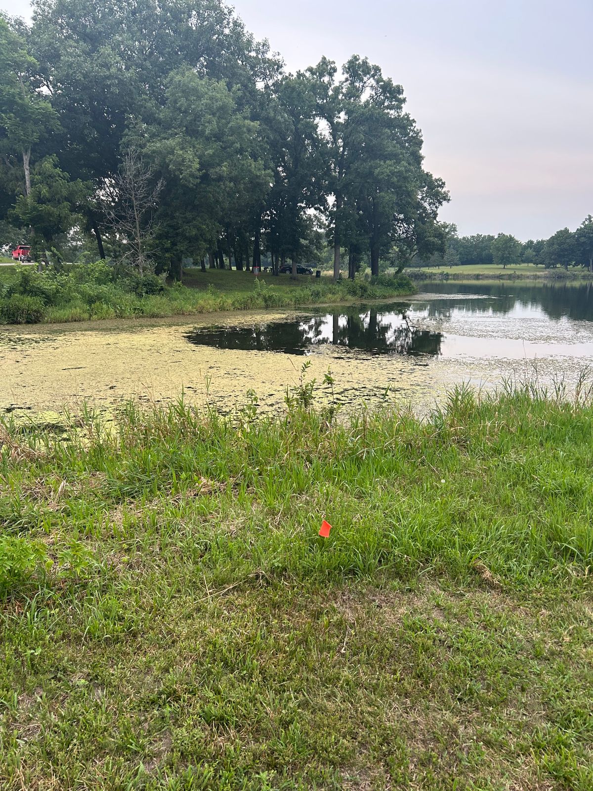 Hole 18 fun little water shot to end on