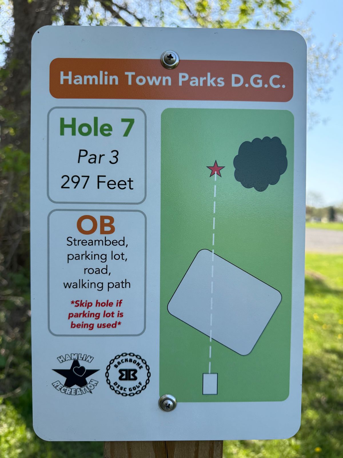 Hole 7 Tee Sign