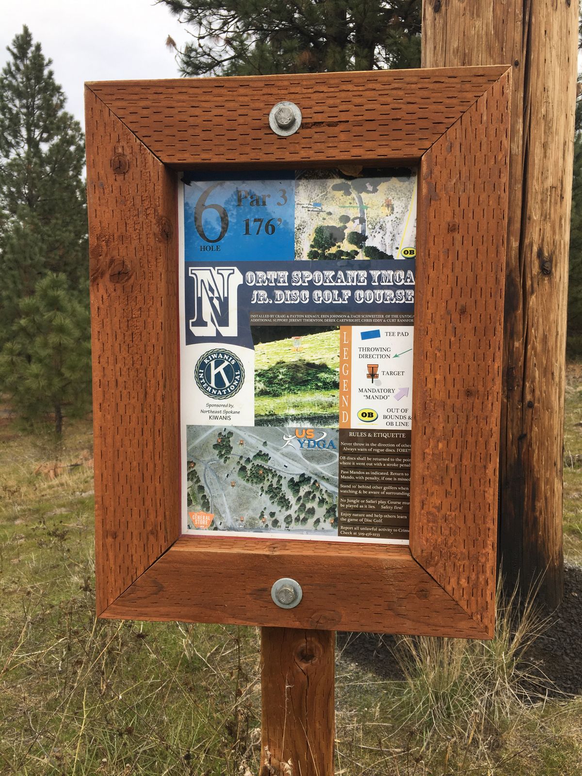 Sign for hole 6