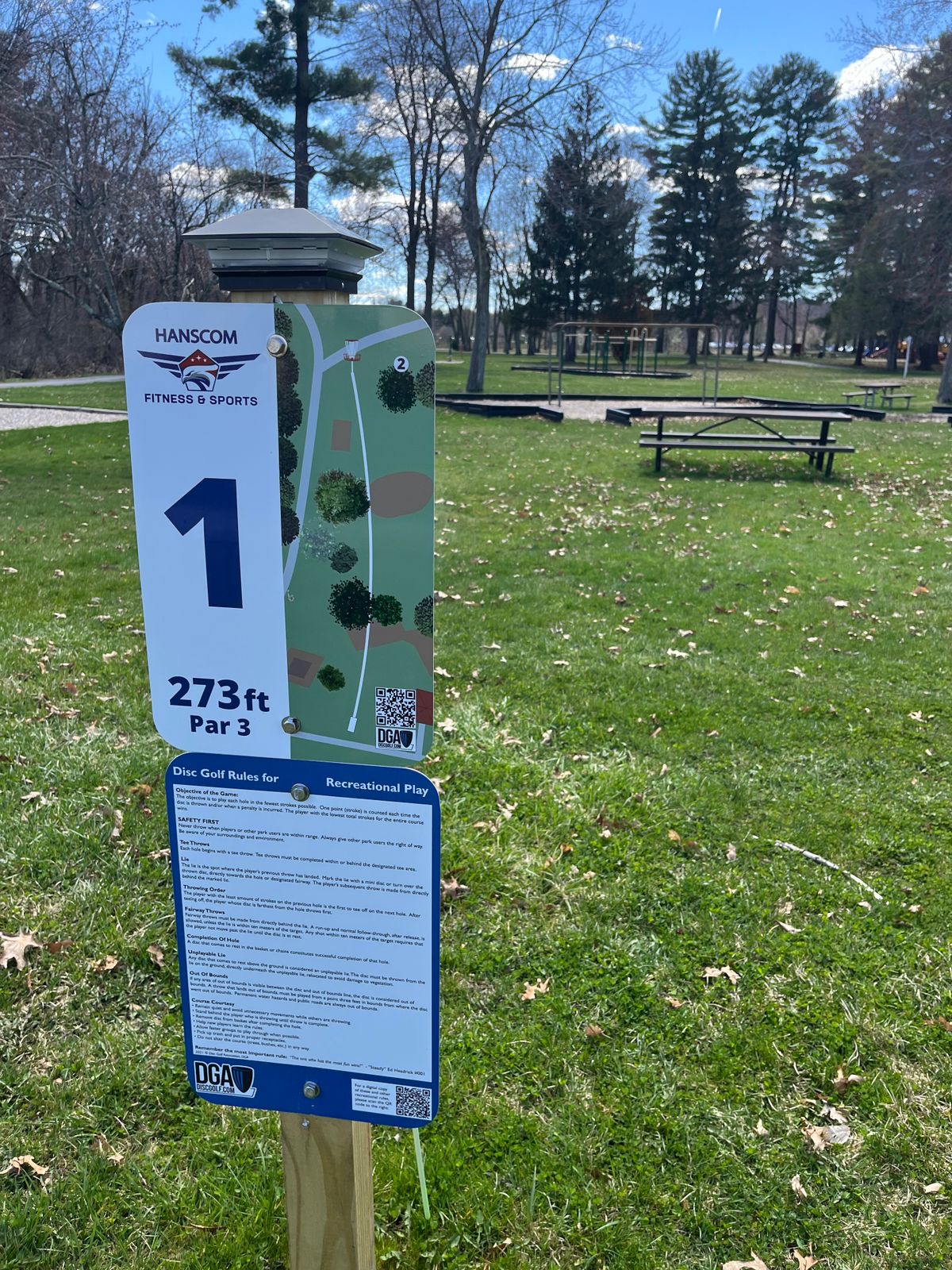 Hole 1 use caution over play area