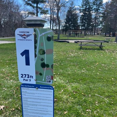 Hole 1 use caution over play area