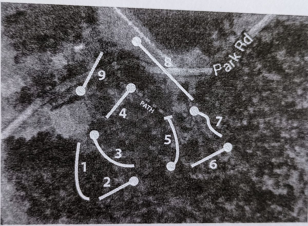 Scorecard map from resort office.