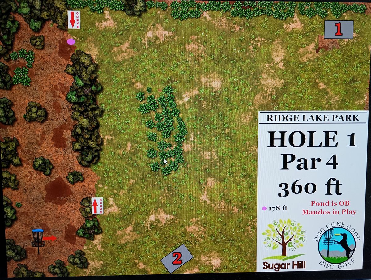 Hole 1 tee sign