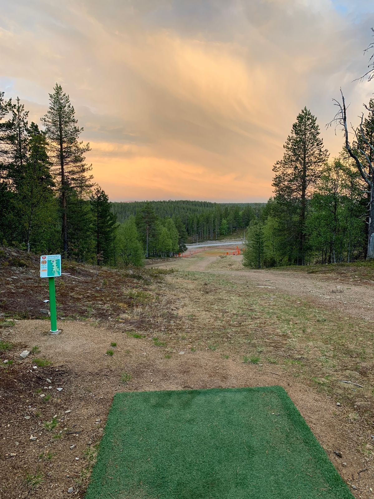 Hole #18 on a summer night