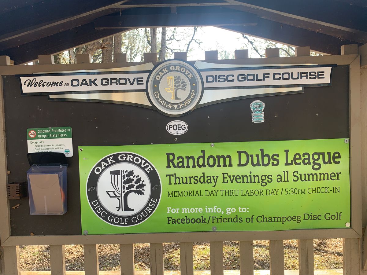 Course sign at first tee