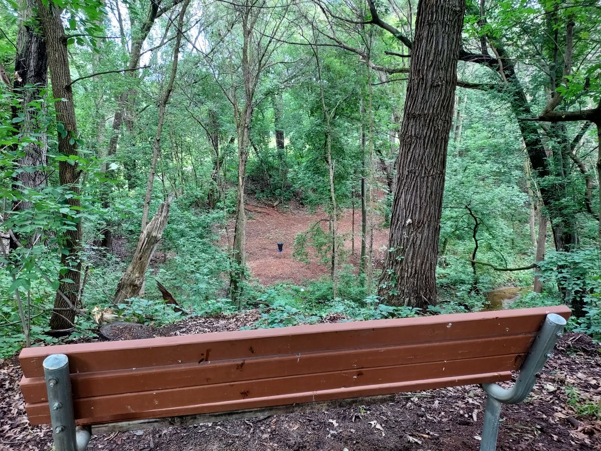 View of 16 pin area from 18 bench