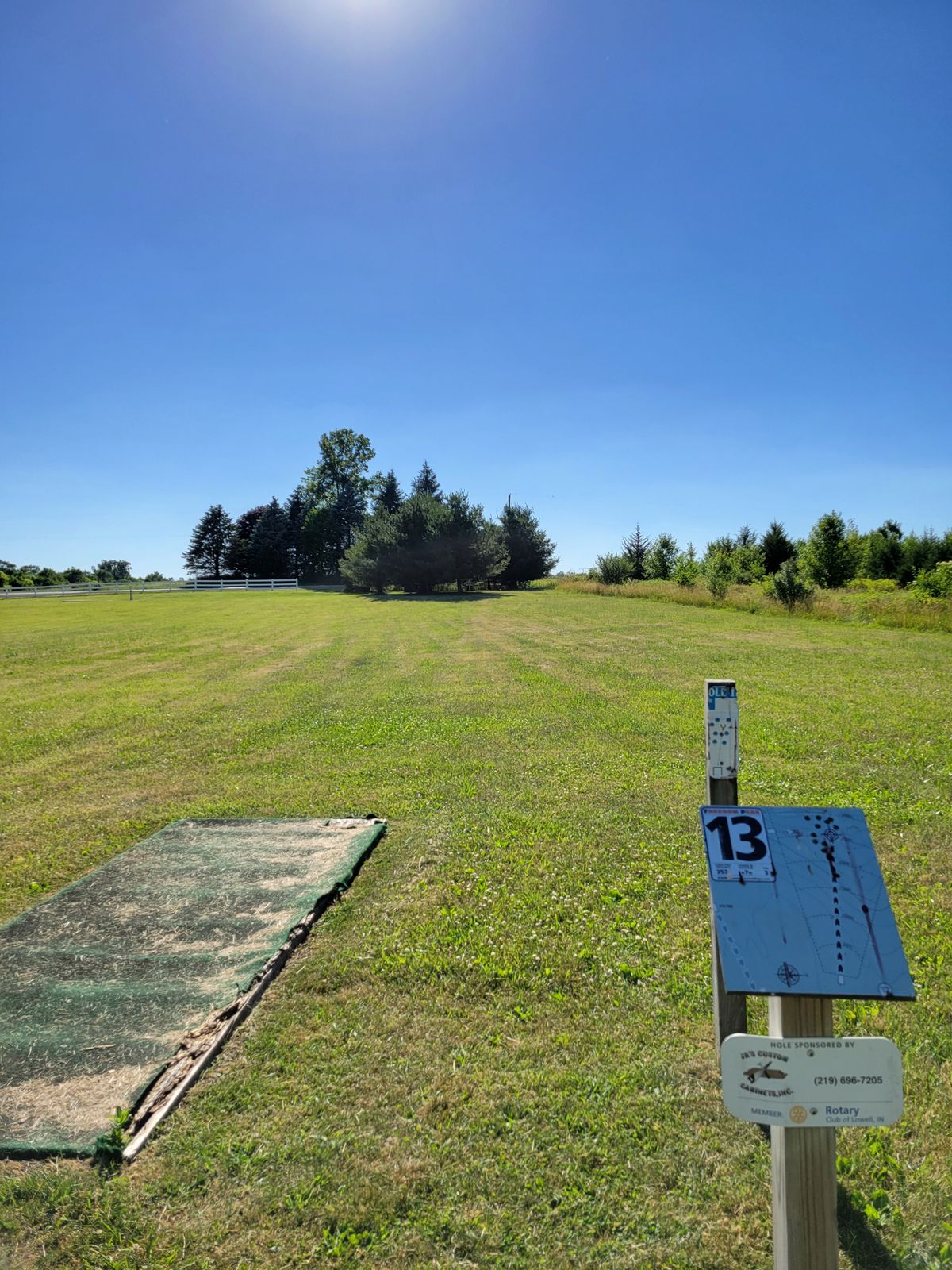13th Tee. Play off to the side, as the plywood is rotted through.