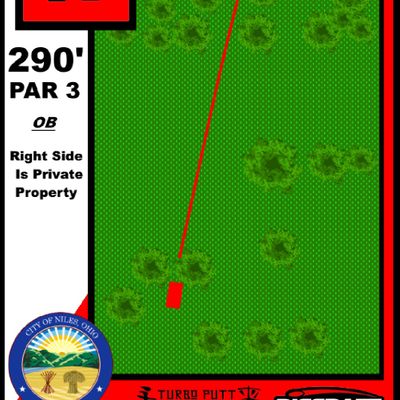Hole 17 Red Tee Sign