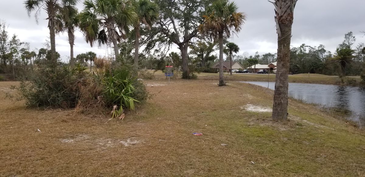 Hole 3 fairway/approach (peninsula green)