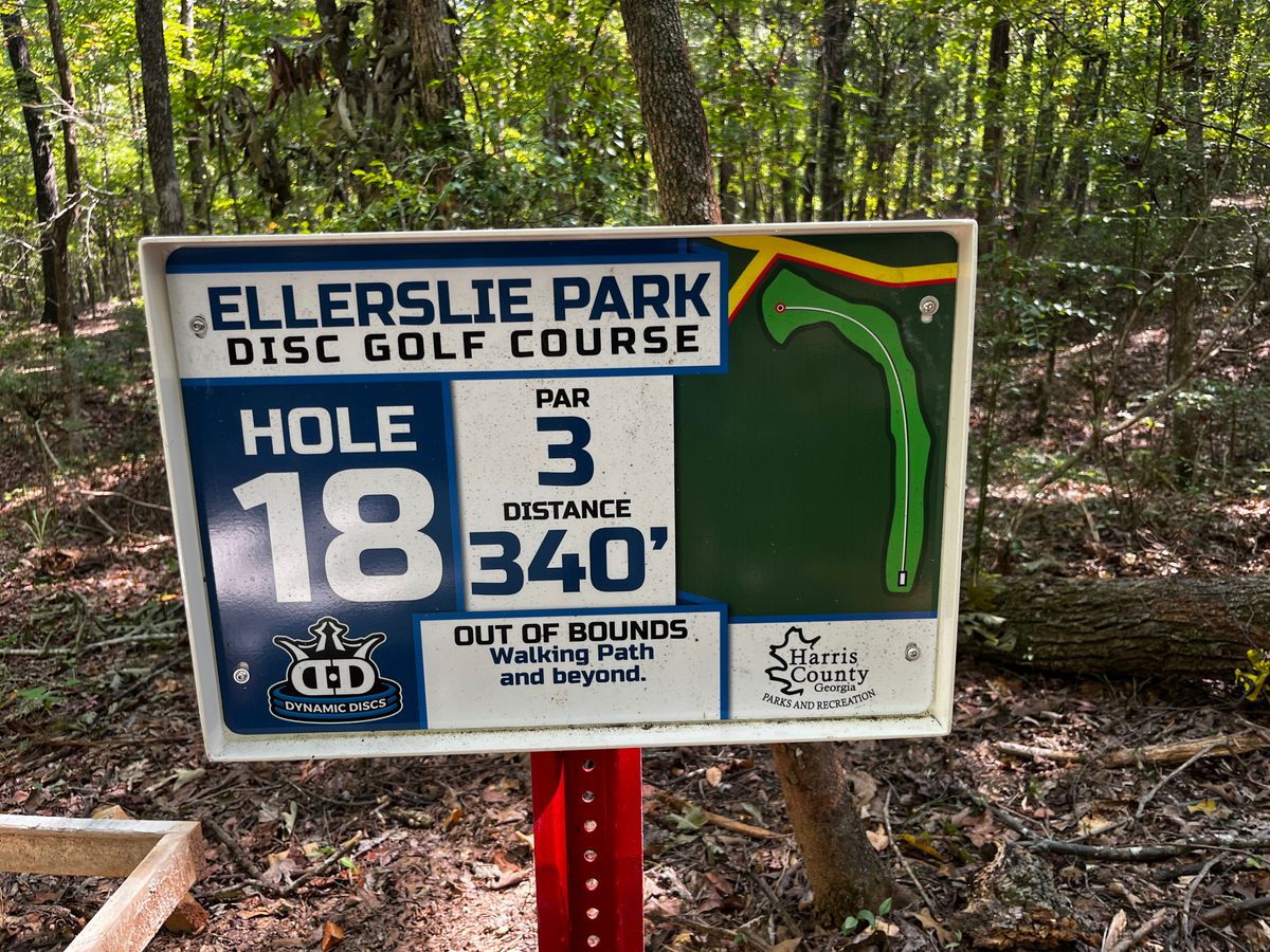 Hole 18 sign