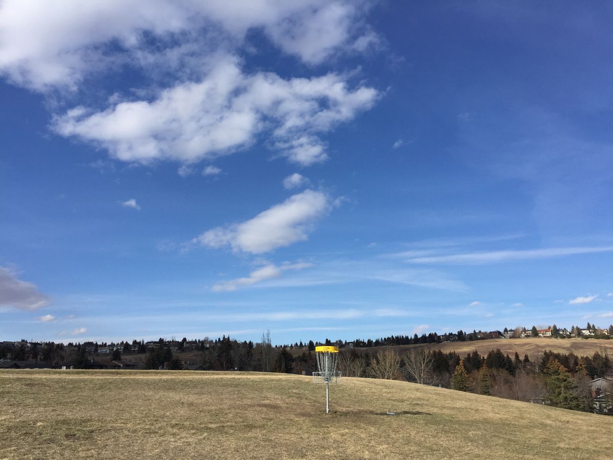 The basket on 11... gotta. love those clear Alberta skies!