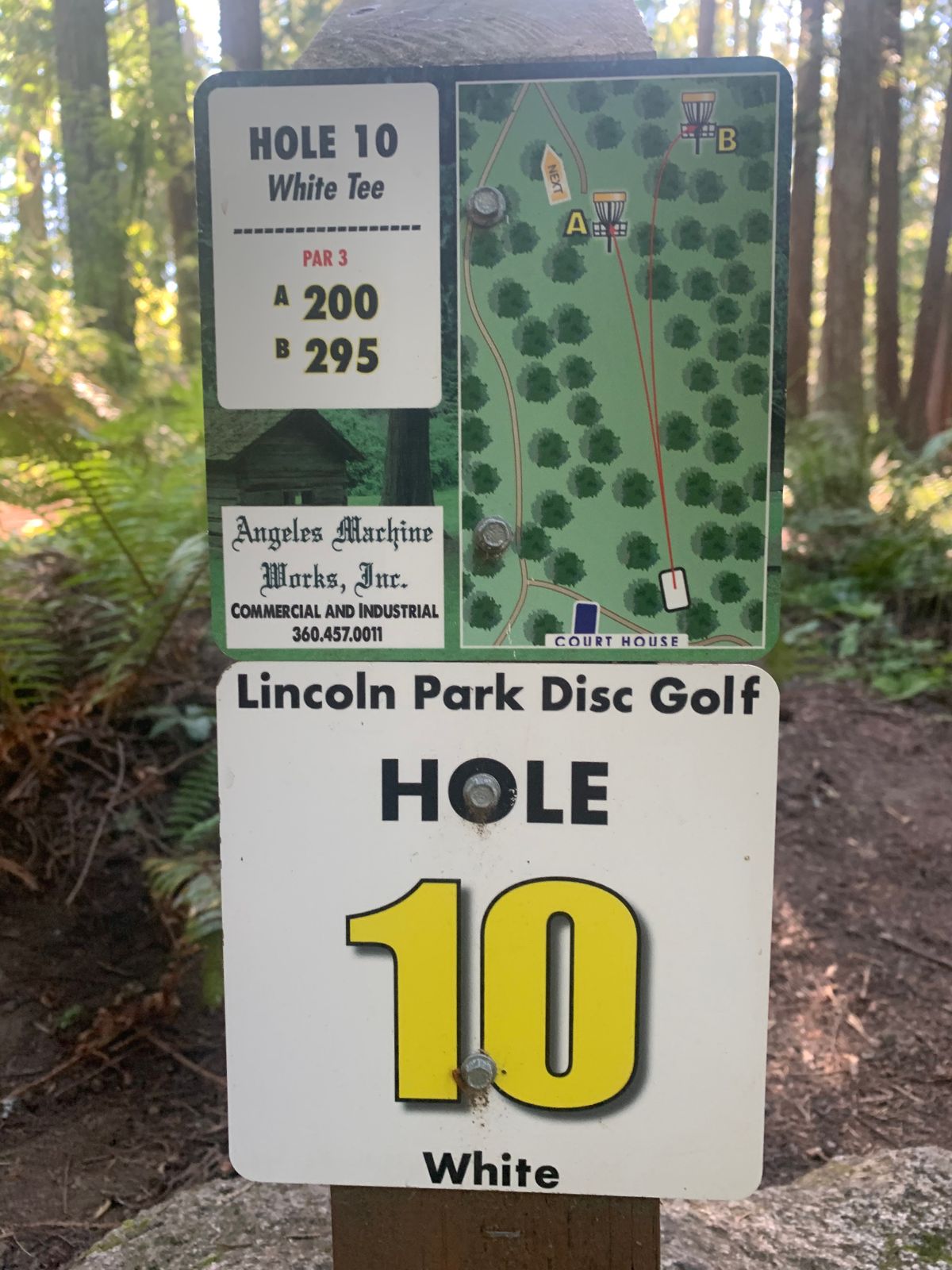 Every hole has this excellent basket locator map.