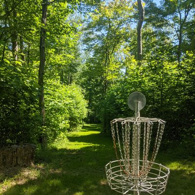 Looking back on hole 9 from the basket