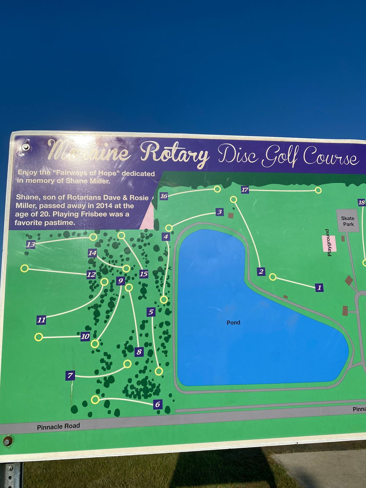 Course layout. Lots of open space to practice throws.
