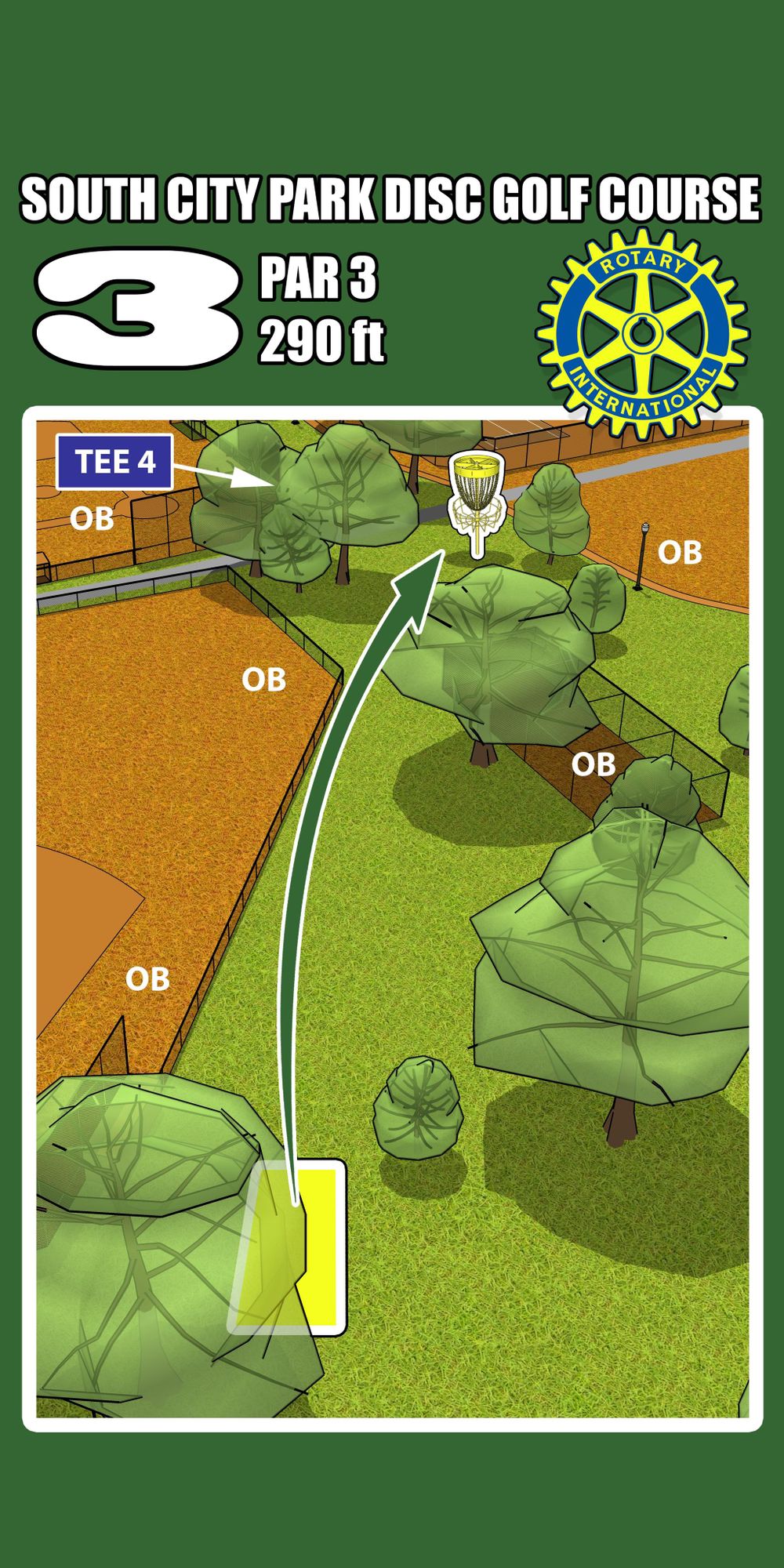 Hole 3 Tee Sign