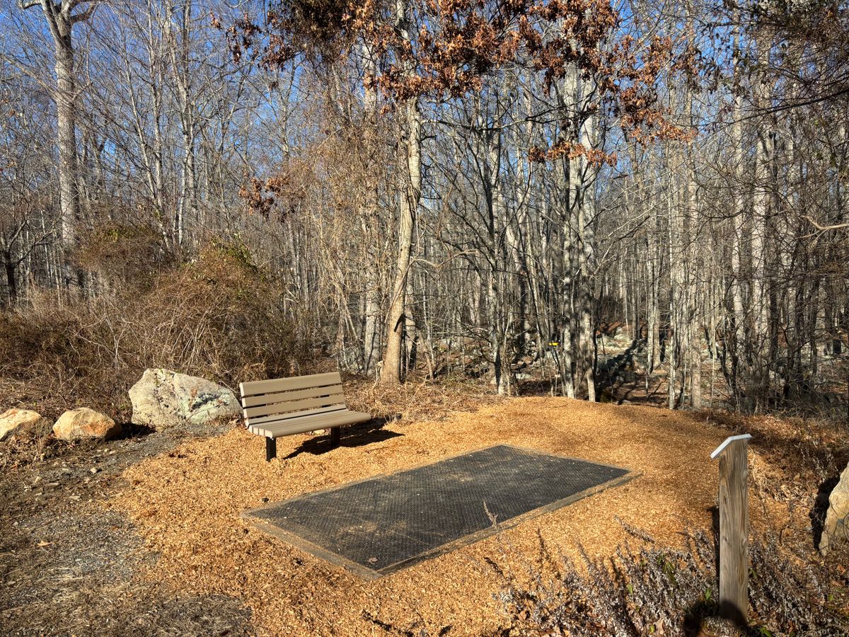 Hole 18 Bench Installed