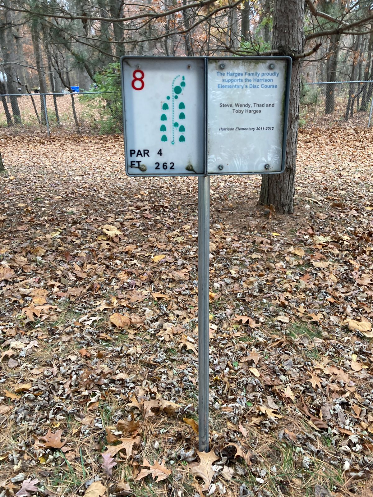 Sign at Tee Pad 08.