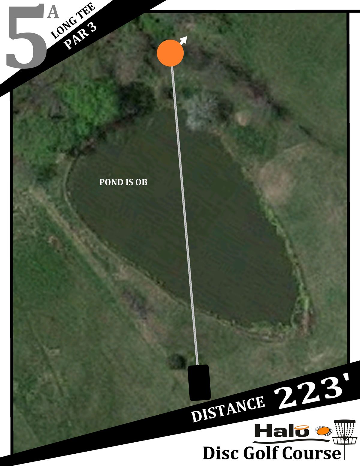 Hole 5 Long Tee Sign