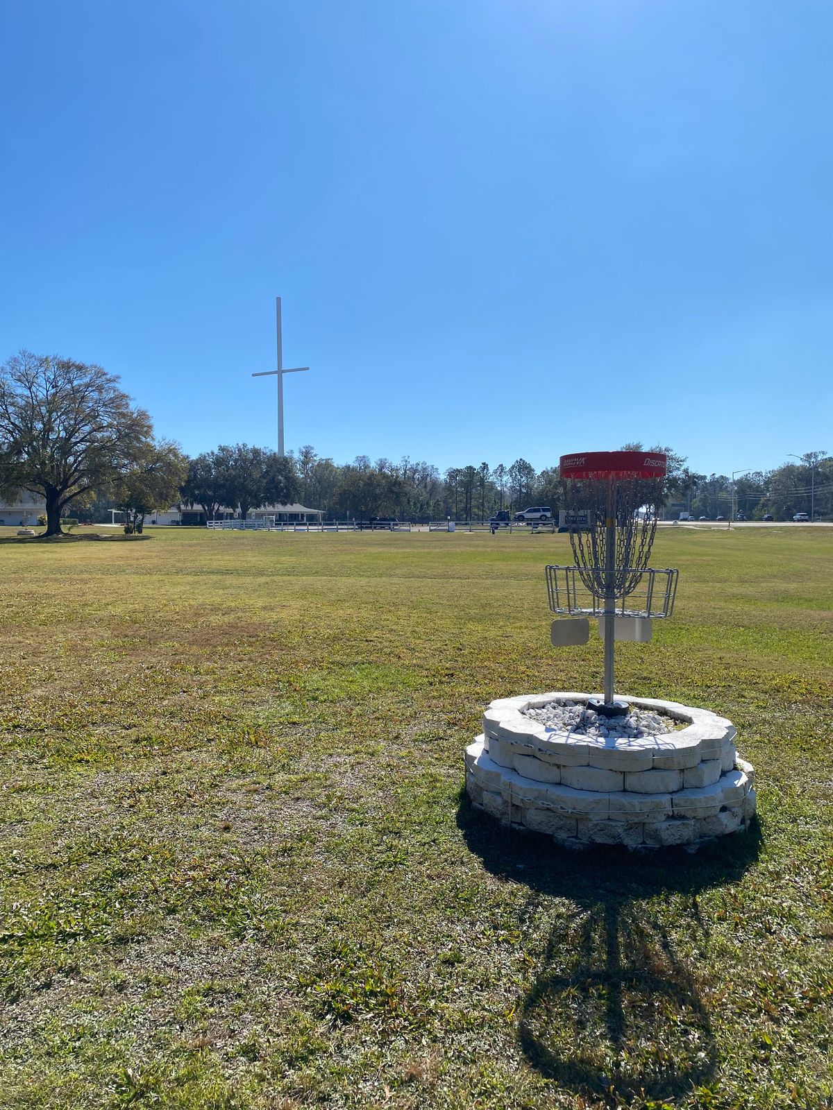 Hole 1 basket.